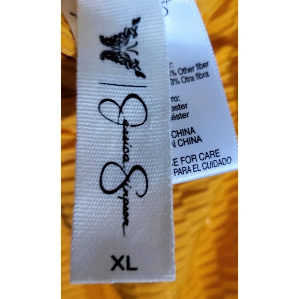 Jessica Simpson V Plunge O-Ring Swimsuit Marigold XL One Piece NWT - Picture 8 of 10